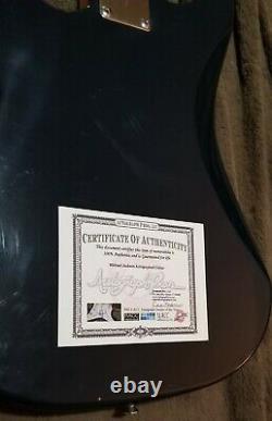 King of pop Michael Jackson signed Autographed Authenticated Squire Guitar