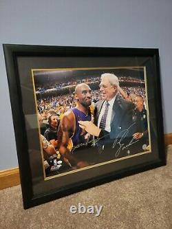 Kobe Bryant And Phil Jackson 2009 NBA Finals Signed Photo COA 16x20