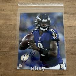 LAMAR JACKSON BALTIMORE RAVENS QB Signed Autographed 8x10 photo withCOA