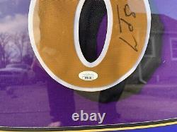 LAMAR JACKSON Signed/Autographed Custom Jersey in 35x43 Frame JSA COA football