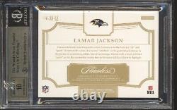 Lamar Jackson 2018 Flawless Shield Signatures RC NFL1/1 PATCH AUTO BGS 9.5/10