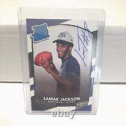 Lamar Jackson 2018 Panini Vip National Gold Pack Autograph Baltimore Ravens