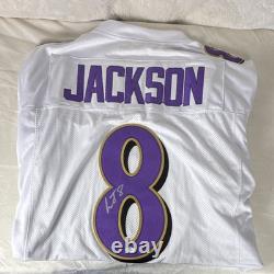 Lamar Jackson #8 Ravens Signed Autographed Football Jersey COA VS