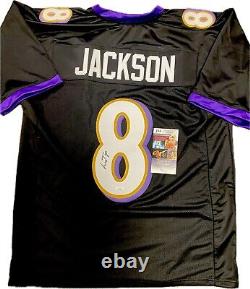 Lamar Jackson Authentic Signed Autographed Baltimore Black Jersey JSA COA