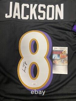 Lamar Jackson Authentic Signed Autographed Baltimore Black Jersey JSA COA