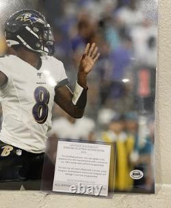 Lamar Jackson Autographed Baltimore Ravens 11x14 Signed Photo With ACA COA
