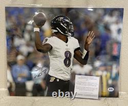 Lamar Jackson Autographed Baltimore Ravens 11x14 Signed Photo With ACA COA