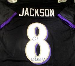 Lamar Jackson / Autographed Baltimore Ravens Black Custom Football Jersey / COA