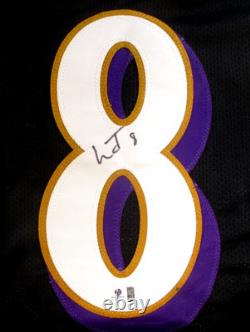 Lamar Jackson / Autographed Baltimore Ravens Black Custom Football Jersey / COA