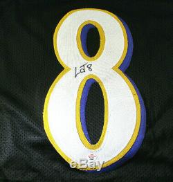 Lamar Jackson / Autographed Baltimore Ravens Black Custom Football Jersey / Coa