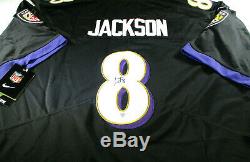 Lamar Jackson / Autographed Baltimore Ravens Pro Style Football Jersey / Coa