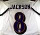 Lamar Jackson / Autographed Baltimore Ravens White Custom Football Jersey / COA