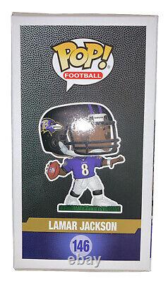 Lamar Jackson Autographed Funko Pop Vinyl Figure Baltimore Ravens Signed