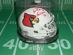 Lamar Jackson Autographed Louisville Cardinals Baltimore Ravens Mini Helmet COA