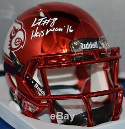 Lamar Jackson Autographed Louisville Cardinals Chrome Mini Helmet Heisman 16 Jsa