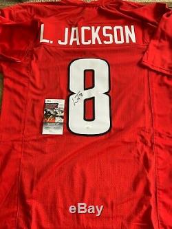Lamar Jackson Autographed Louisville Cardinals Jersey #8 JSA COA XL Size