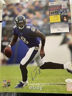 Lamar Jackson Autographed/Signed Baltimore Ravens 11x14 Photo JSA COA