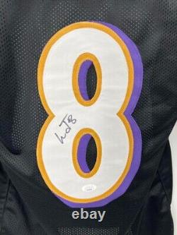 Lamar Jackson Baltimore Ravens Autographed Signed Jersey Black JSA Certified