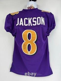 Lamar Jackson Baltimore Ravens Autographed Signed Jersey GAME CUT JSA Certified