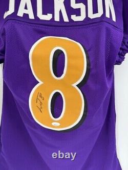 Lamar Jackson Baltimore Ravens Autographed Signed Jersey GAME CUT JSA Certified