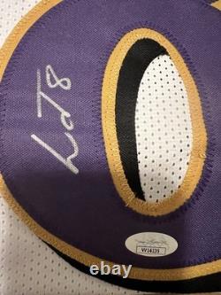 Lamar Jackson Baltimore Ravens Autographed Signed Jersey Game Cut Style JSA COA