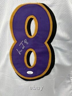 Lamar Jackson Baltimore Ravens Autographed Signed Jersey White JSA Certified