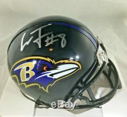 Lamar Jackson / Baltimore Ravens Qb / Autographed Ravens Logo Mini Helmet / Coa