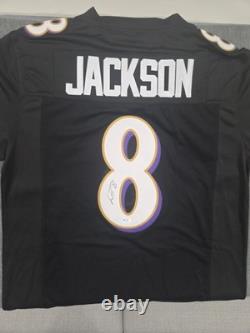 Lamar Jackson Baltimore Ravens Signed Autographed Black Jersey WithCOA