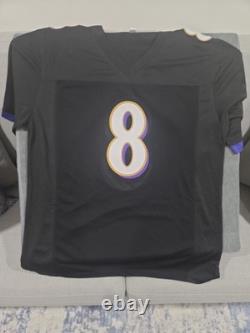 Lamar Jackson Baltimore Ravens Signed Autographed Black Jersey WithCOA