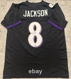 Lamar Jackson Baltimore Ravens Signed Autographed Black XL Jersey WithCOA