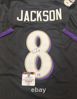 Lamar Jackson Baltimore Ravens Signed Autographed Black XL Jersey WithCOA