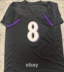 Lamar Jackson Baltimore Ravens Signed Autographed Black XL Jersey WithCOA