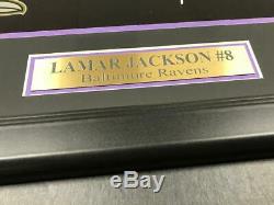 Lamar Jackson Baltimore Ravens Signed Autographed Framed 16x20 Photo Jsa Coa