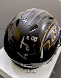 Lamar Jackson Baltimore Ravens Signed Autographed Mini Helmet with COA