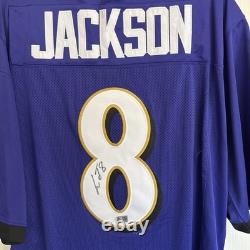 Lamar Jackson Baltimore Ravens Signed Autographed Purple Jersey WithCOA