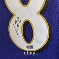 Lamar Jackson Baltimore Ravens Signed Autographed Purple Jersey WithCOA