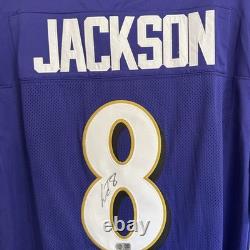 Lamar Jackson Baltimore Ravens Signed Autographed Purple XL Jersey WithCOA