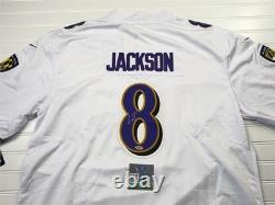 Lamar Jackson Baltimore Ravens Signed Autographed White Jersey With COA