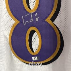 Lamar Jackson Baltimore Ravens Signed Autographed White XL Jersey WithCOA