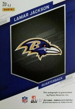 Lamar Jackson Rookie Auto Elite Pen Pals On Card Auto Baltimore Ravens See Pics
