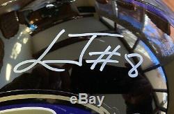 Lamar Jackson Signed AUTO Baltimore Ravens Full-Size Football Helmet CERT HOLO