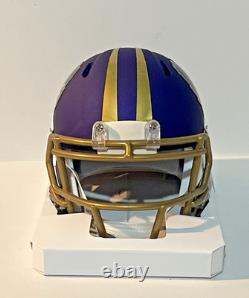 Lamar Jackson Signed Autograph Ravens 2024 Alternate Style Mini Helmet GAI COA