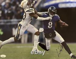 Lamar Jackson Signed Autographed 11x14 Photo JSA COA Baltimore Ravens