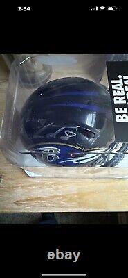 Lamar Jackson Signed/Autographed Baltimore Ravens Speed Mini Helmet JSA