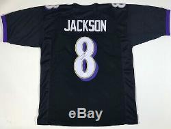 Lamar Jackson Signed Autographed Black Ravens Pro Style Jersey JSA COA