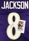 Lamar Jackson Signed Autographed Purple Ravens Pro Style Jersey JSA COA