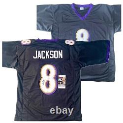 Lamar Jackson Signed Autographed Ravens Custom Home Jersey JSA COA NFL MVP