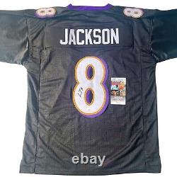 Lamar Jackson Signed Autographed Ravens Custom Home Jersey JSA COA NFL MVP