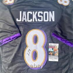 Lamar Jackson Signed Autographed Ravens Custom Home Jersey JSA COA NFL MVP