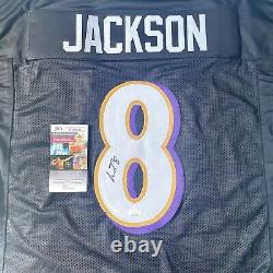 Lamar Jackson Signed Autographed Ravens Custom Home Jersey JSA COA NFL MVP